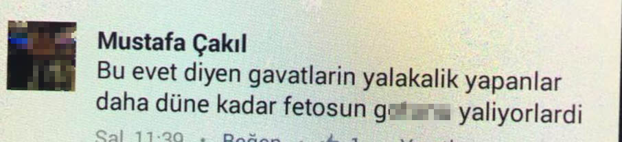 Diyanet Vakıf Sen Şube Başkan Yardımcısı'ndan 'Evet'çilere hakaret