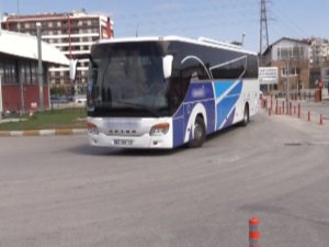 Konya'da sivil polisten yolcu otobüsüne trafik denetimi