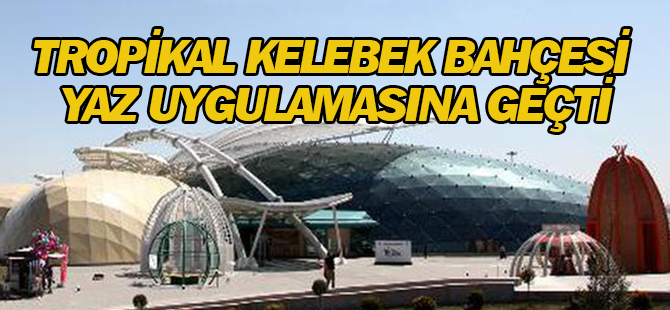 Konya Tropikal Kelebek Bahçesi Yaz Uygulamasına Geçti