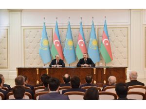 Kazakistan Cumhurbaşkanı Nazarbayev Azerbaycan'da