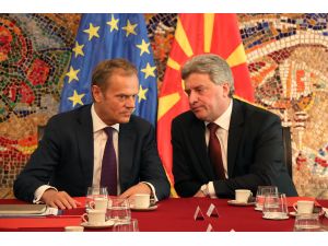 AB Konseyi Başkanı Tusk Makedonya'da