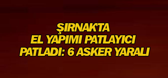 Son Dakika! Şırnak'ta El Yapımı Patlayıcı Patladı: 6 Asker Yaralı