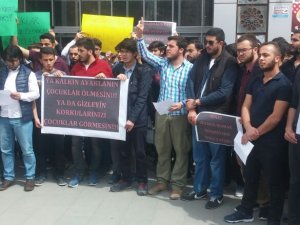Suriye’de katliam Selçuk Üniversitesinde telin idildi