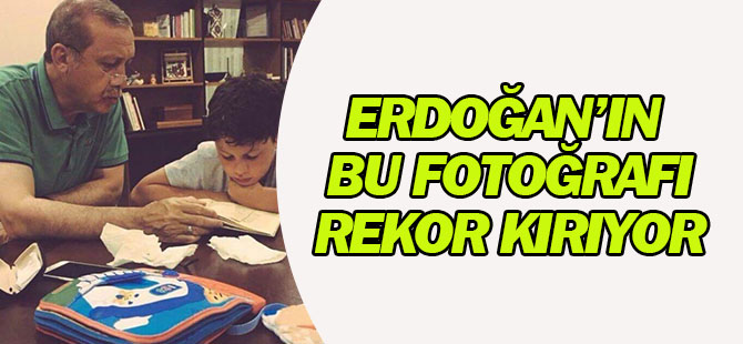 Cumhurbaşkanı Erdoğan'ın torunuyla çekilen fotoğrafı rekor kırıyor