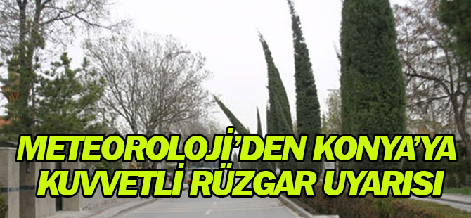 Konya'ya Meteorolojiden Kuvvetli Rüzgar ve Don Uyarısı