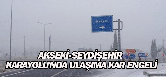 Akseki-Seydişehir Karayolu'nda ulaşıma kar engeli