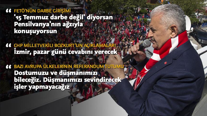 Başbakan Yıldırım, İzmir'de konuştu