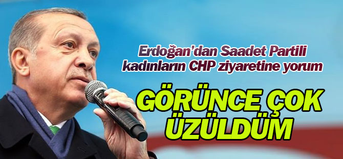 Cumhurbaşkanı Erdoğan'dan Saadetli kadınlara: Çok üzüldüm