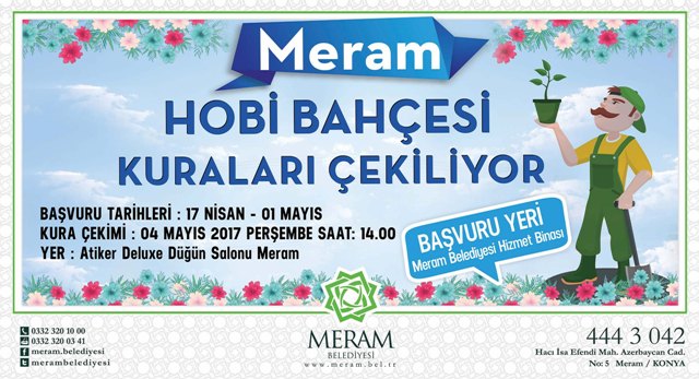 Meram'da Hobi bahçesi başvuruları başladı