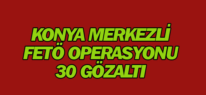 Konya Merkezli 23 İlde Fetö/pdy Operasyonu: 30 GÖZALTI