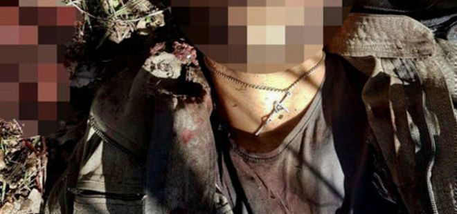 Etkisiz hale getirilen teröristin boynundan haç çıktı