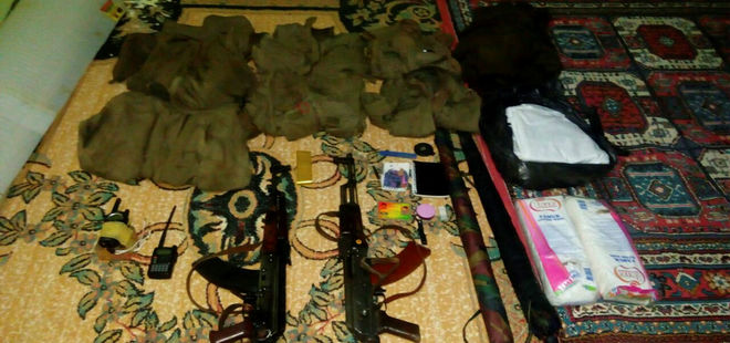 PKK'lı teröristler silahlar ve mühimmatı camiye gizlemiş