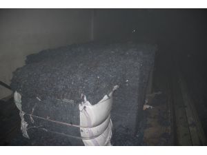 Gaziantep'te iplik fabrikasındaki yangın