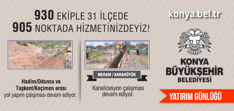 Konya Büyükşehir Belediyesi Yatırımları