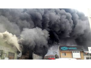 Isparta'da fabrika yangını