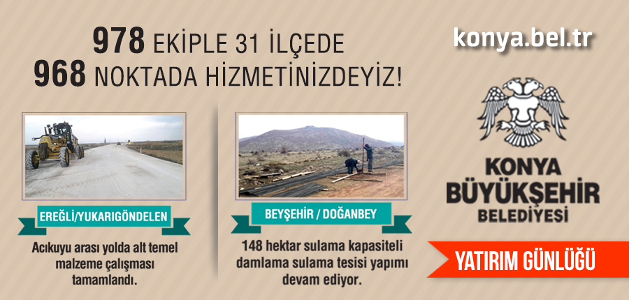 Konya Büyükşehir Belediyesi Yatırımları
