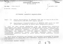 Yargıya Müdahalenin resmi belgesi