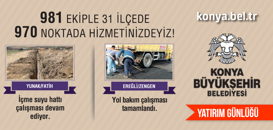 Konya Büyükşehir Belediyesi Yatırımları