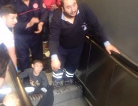 Metro istasyonunda feci kaza!