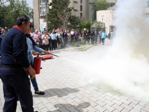 Büyükşehir’de yangın tatbikatı
