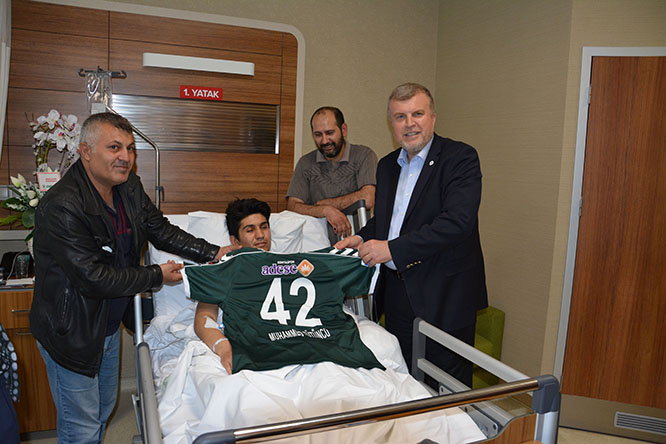 Başkan Şan'dan geçmiş olsun ziyareti