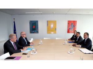 AB Bakanı Çelik Brüksel'de