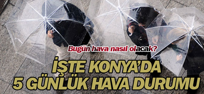 Bugün hava nasıl olacak? İşte Konya'da 5 günlük hava durumu