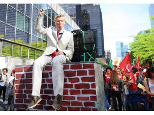 Brüksel'de Trump protestosu