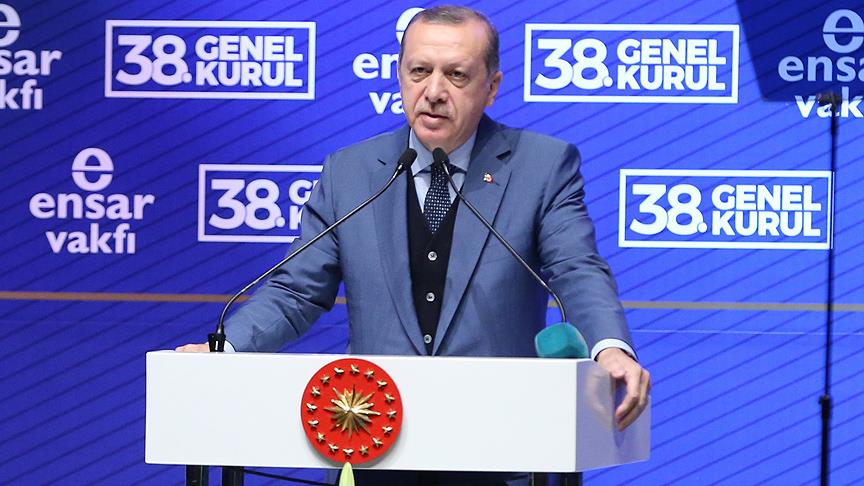 Erdoğan,  Ensar Vakfı Genel Kurulu'nda konuştu VİDEO HABER