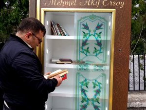 Seydişehir'de sokak kütüphaneleri açıldı