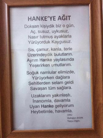 'Hanke'ye ağıt' şiiri bestelendi