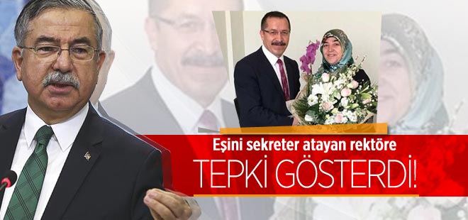 Bakan Yılmaz eşini sekreter atayan rektöre tepki gösterdi