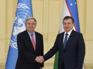 Birleşmiş Milletler Genel Sekreteri Guterres Özbekistan'da