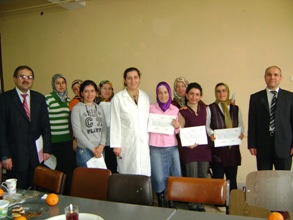 Kumaş boyama kursu tamamlandı