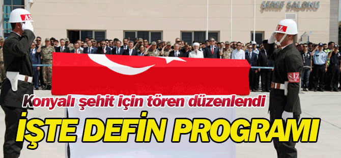 Konyalı şehit için tören düzenlendi