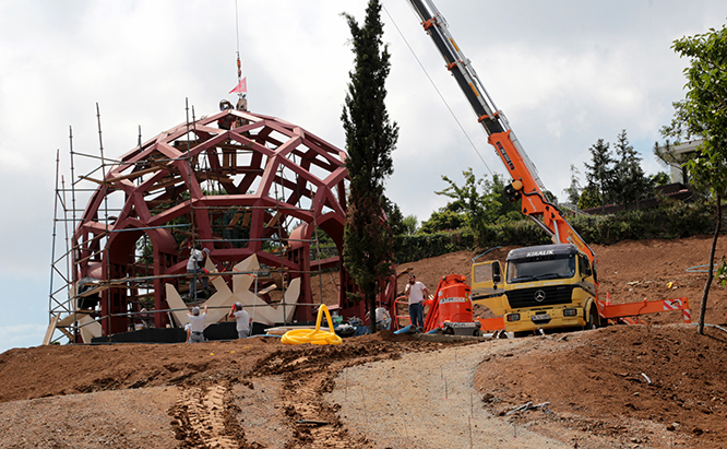 15 Temmuz Şehitler Abidesi hızla yükseliyor