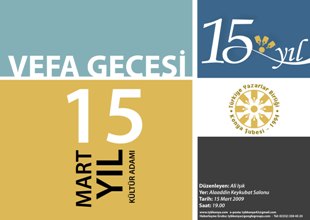 15 kültür adamına Vefa Gecesi