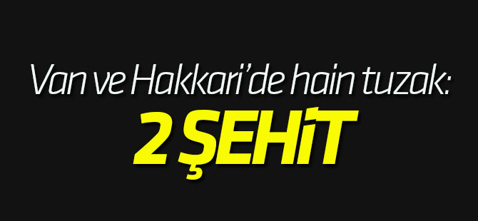 Van ve Hakkari’de hain tuzak: 2 şehit