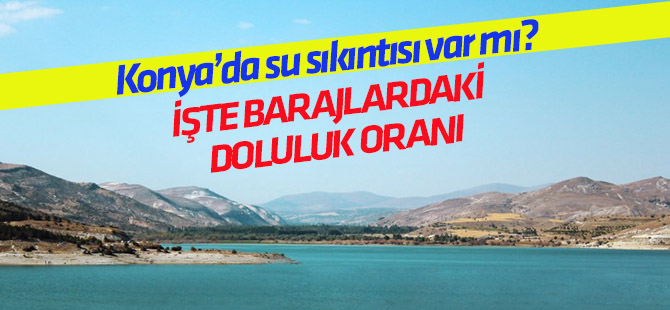 Konya'da su sıkıntısı var mı? İşte barajlarda doluluk oranı (Haziran 2017)