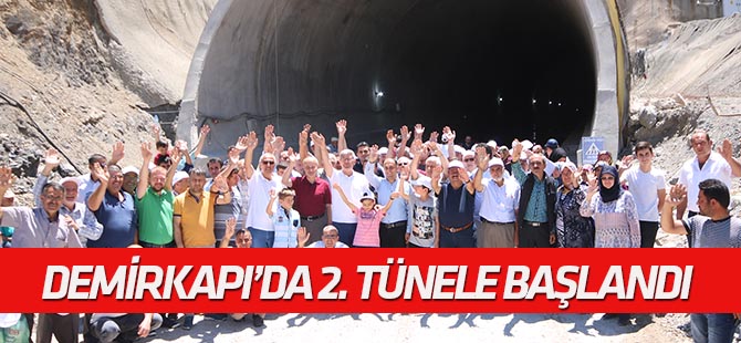 Demirkapı'da ikinci tünel çalışmaları başladı