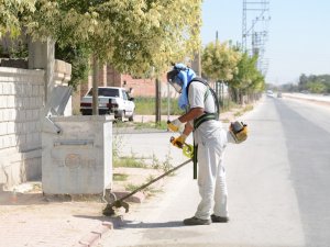 Karatay'da yabancı ot temizliği sürüyor