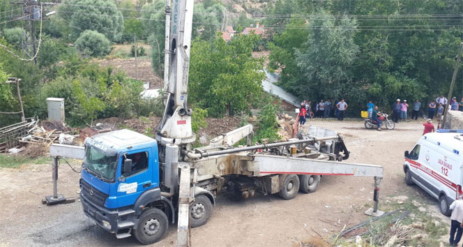Afyonkarahisar’da beton mikseri faciası: 1 ölü, 2yaralı