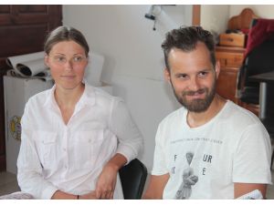 Litvanyalı bisikletçiler Beypazarı'nda mola verdi