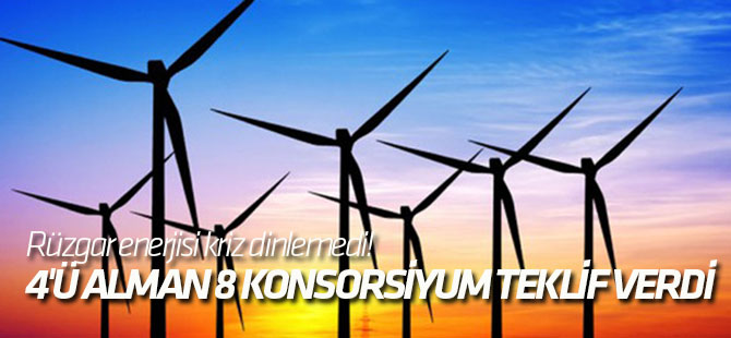Rüzgar enerjisi kriz dinlemedi! Dünya ilk 10'undaki 4'ü Alman 8 konsorsiyum teklif verdi...