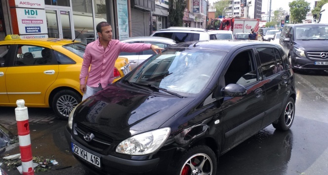 Dolu yağışında arabası zarar gören vatandaşlar soluğu oto sanayide aldı