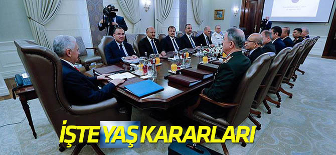 Yüksek Askeri Şura kararları açıklandı