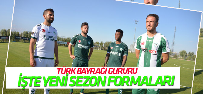 Atiker Konyaspor'un yeni formalarında Türk Bayrağı gururu