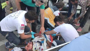 Kazada yaralanan sürücü "Bana biri mi çarptı?" diye sordu