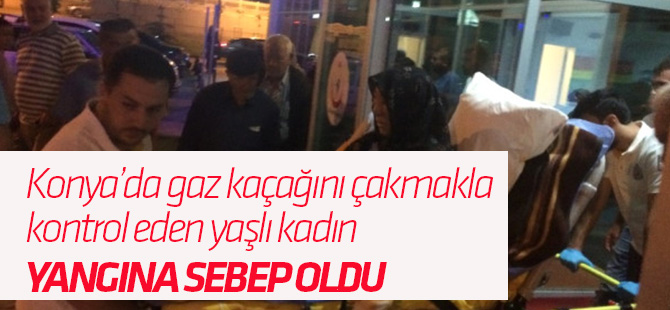 Gaz Kaçağını Çakmakla Kontrol Eden Yaşlı Kadın, Yandı