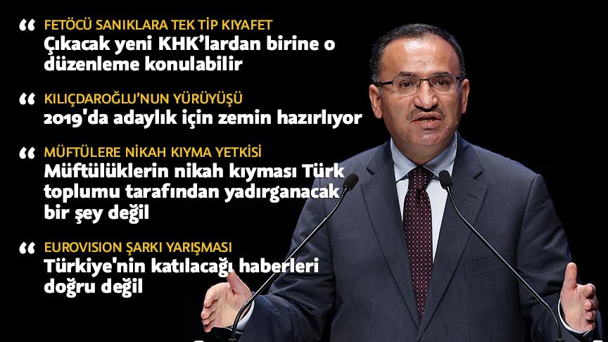 Bozdağ'dan FETÖ'cü sanıklara 'tek tip kıyafet' açıklaması